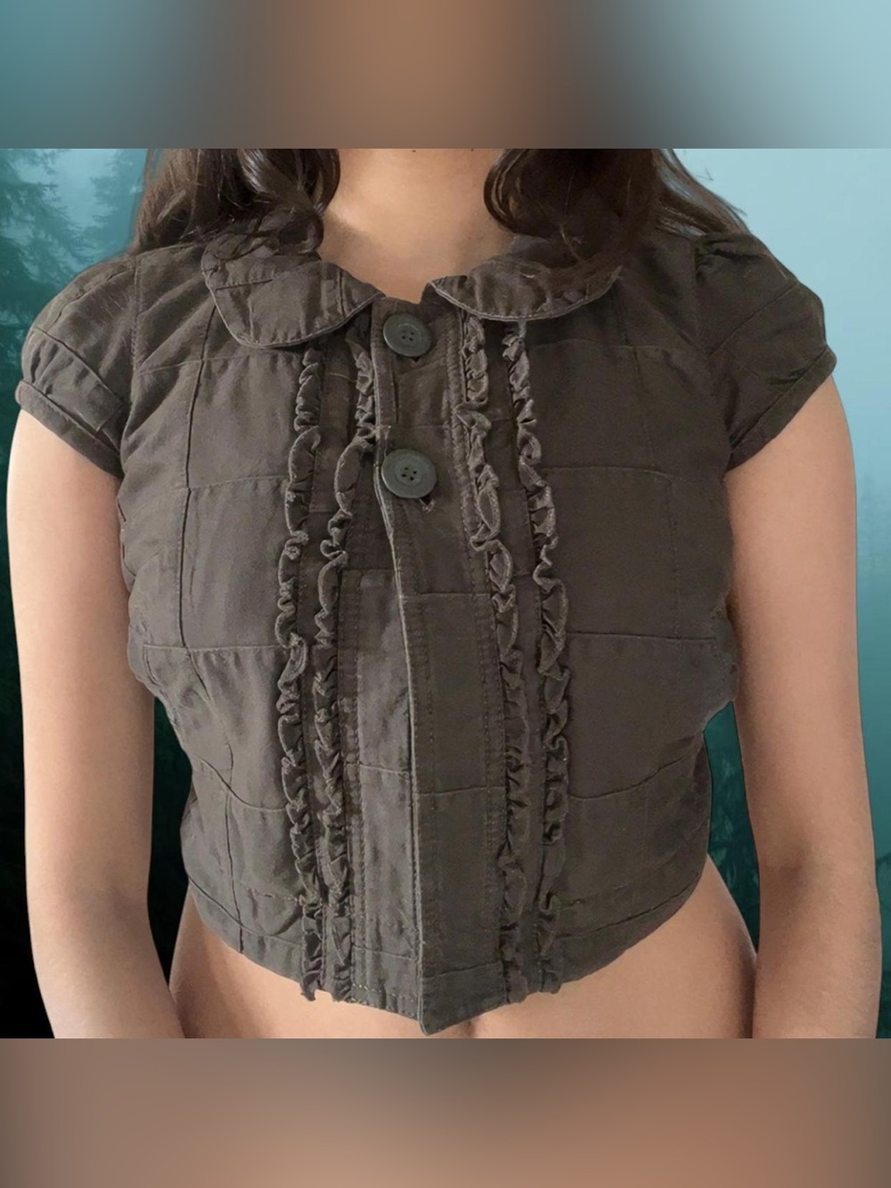 Vintage LOFT women’s ' army green utility vest